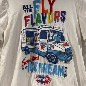Born Fly Ice Cream Truck Graphic Tee - White